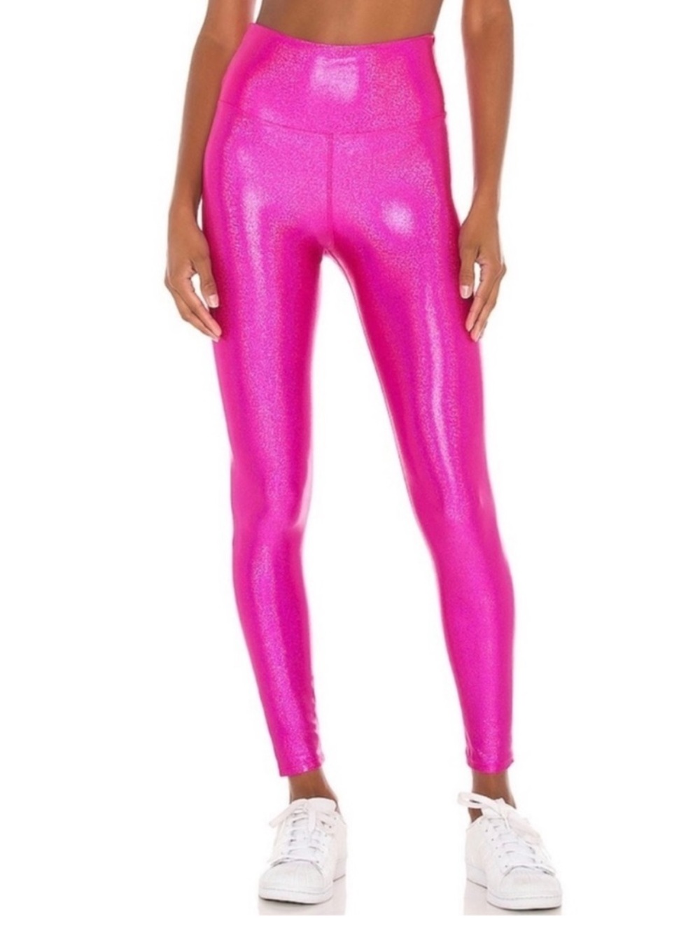 Beach Riot Shiny pink leggings